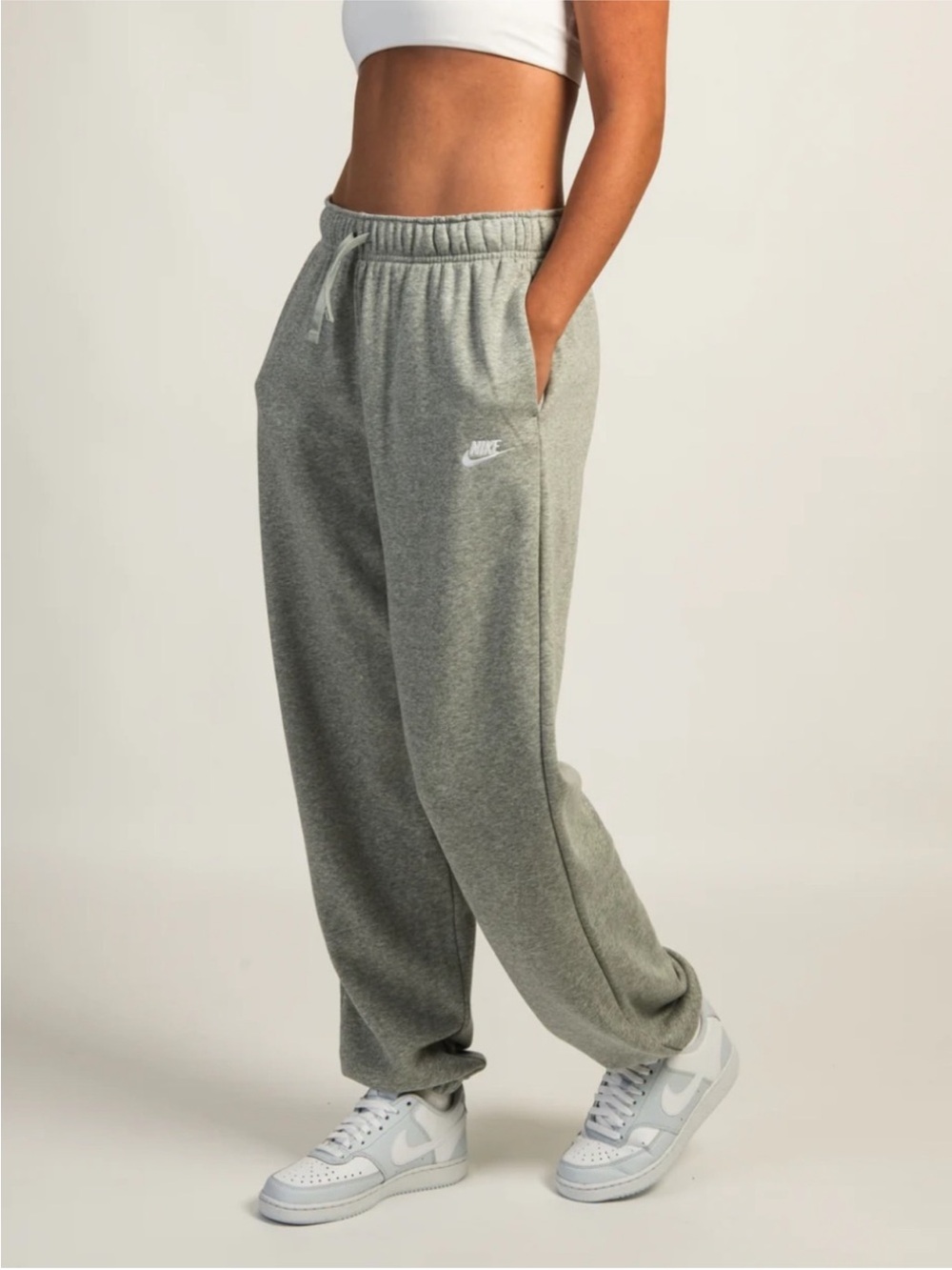 Nike Light Grey Fleece Joggers